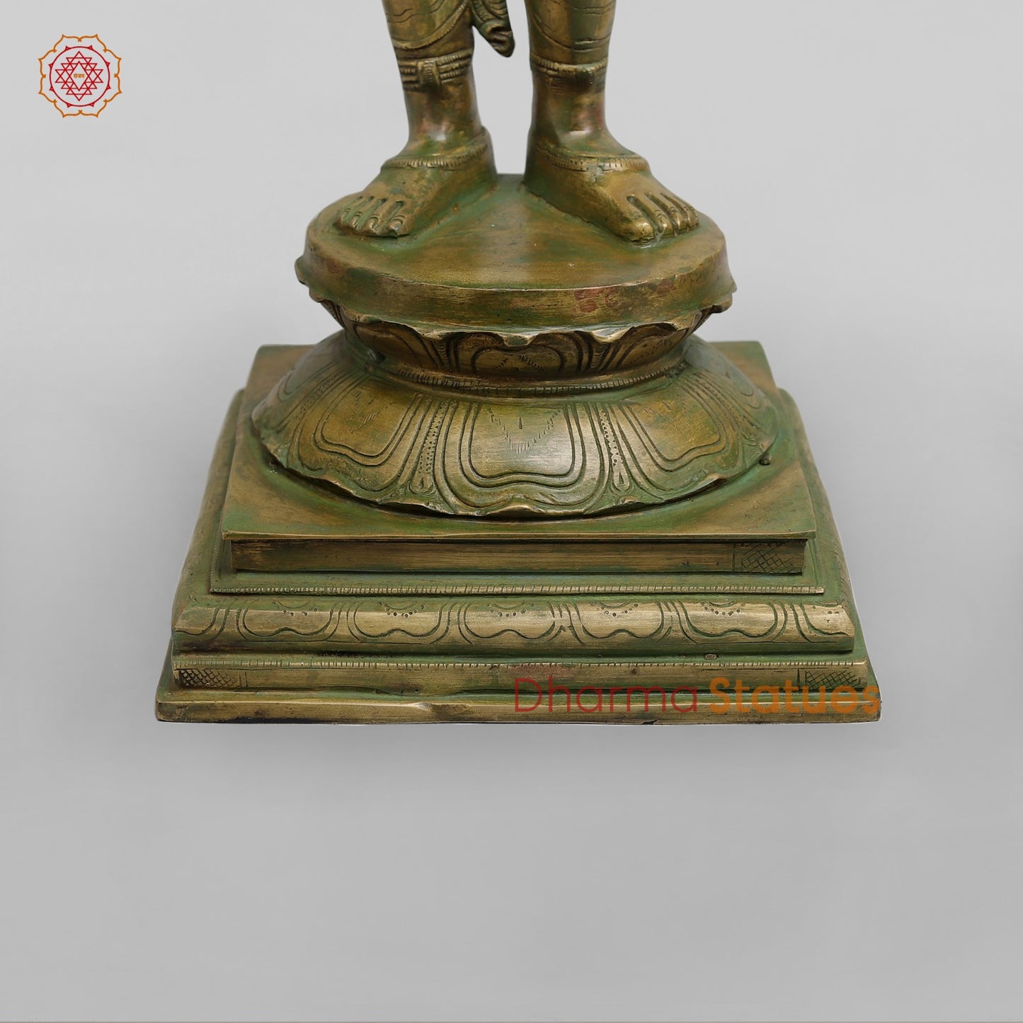 Brass Parwati fine Standing , Antique Bronze Finish fine 27”
