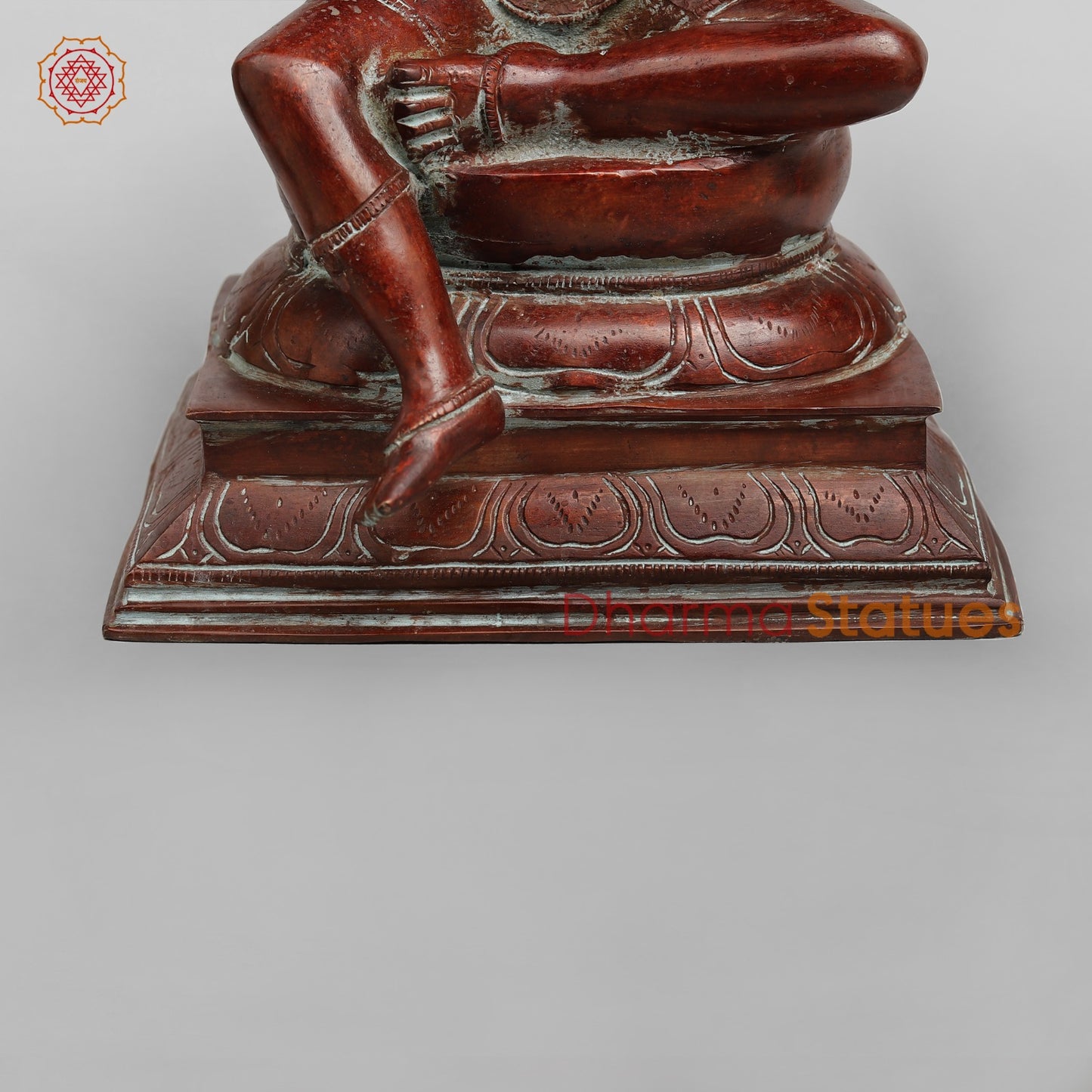 Brass Shiva Seated Fine, Red Copper Finish 15”