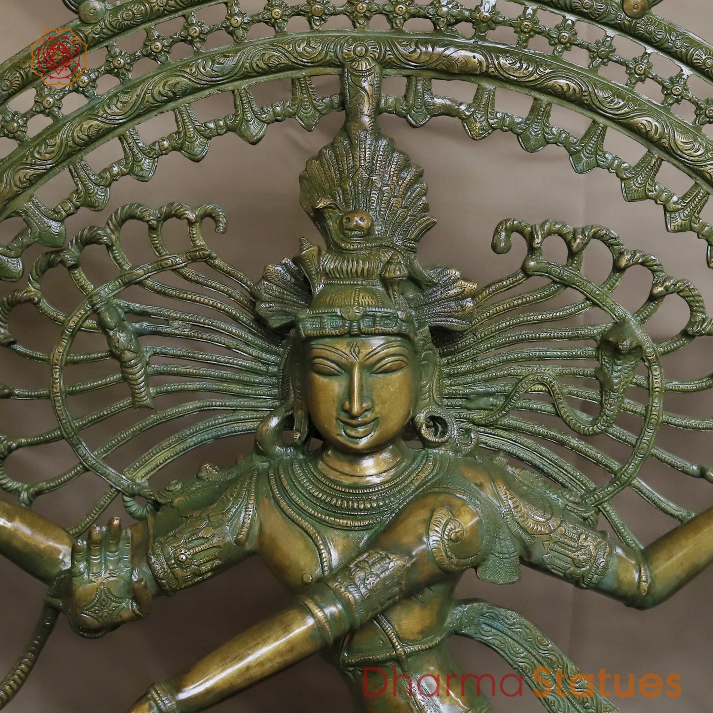 Brass Natraj Dancing Fine , Antique Bronze Finish 47”