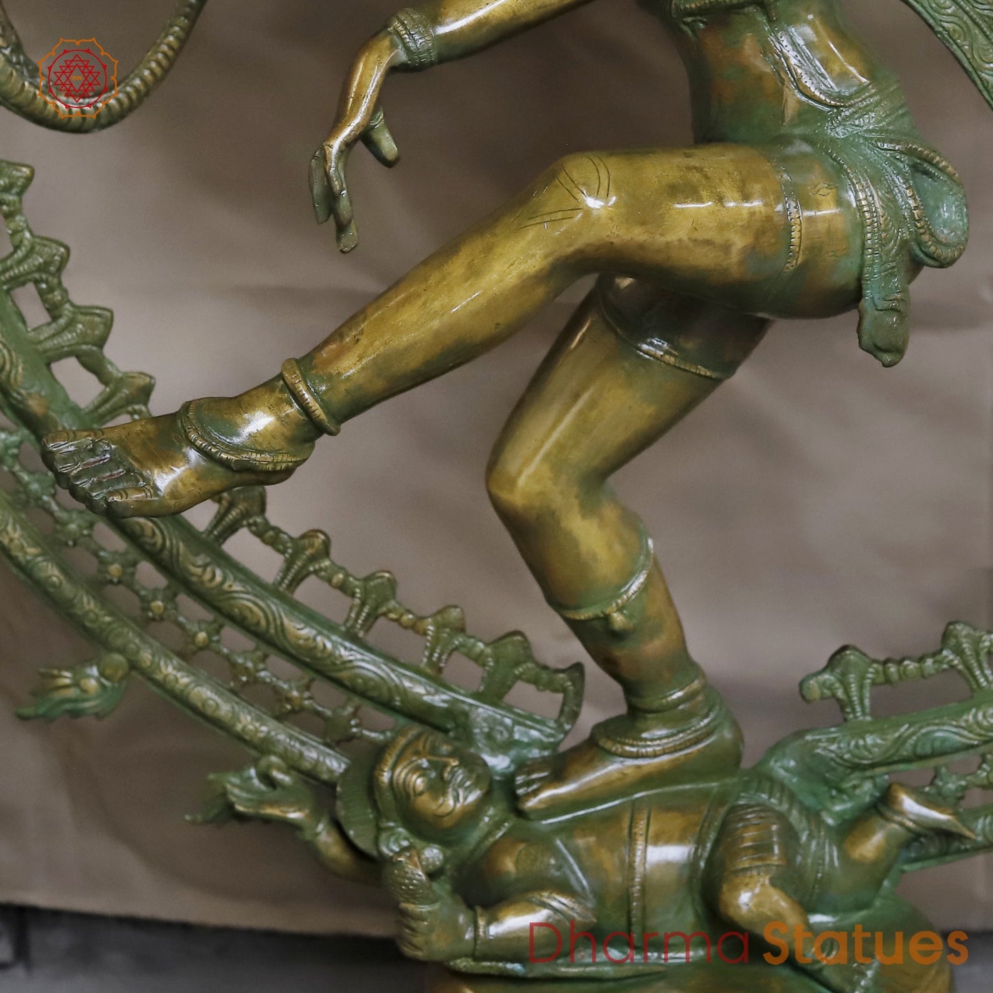 Brass Natraj Dancing Fine , Antique Bronze Finish 47”