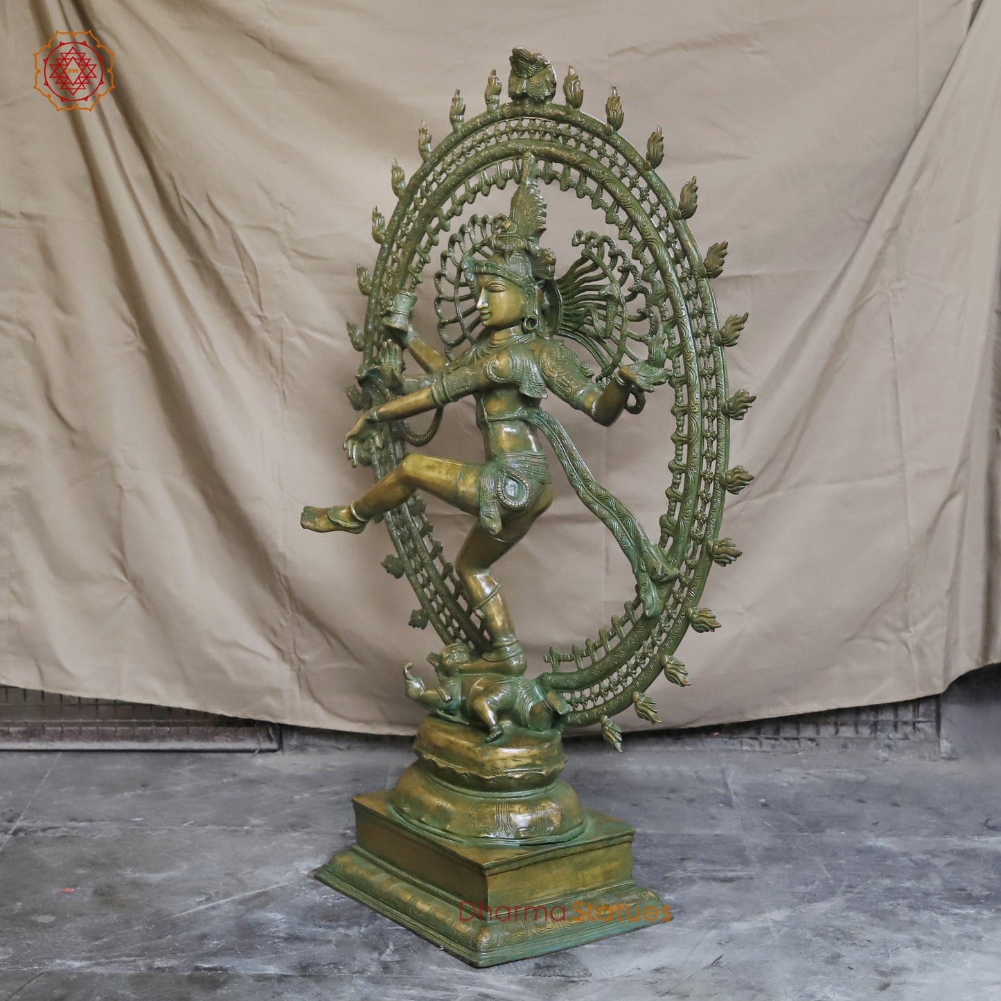 Brass Natraj Dancing Fine , Antique Bronze Finish 47”