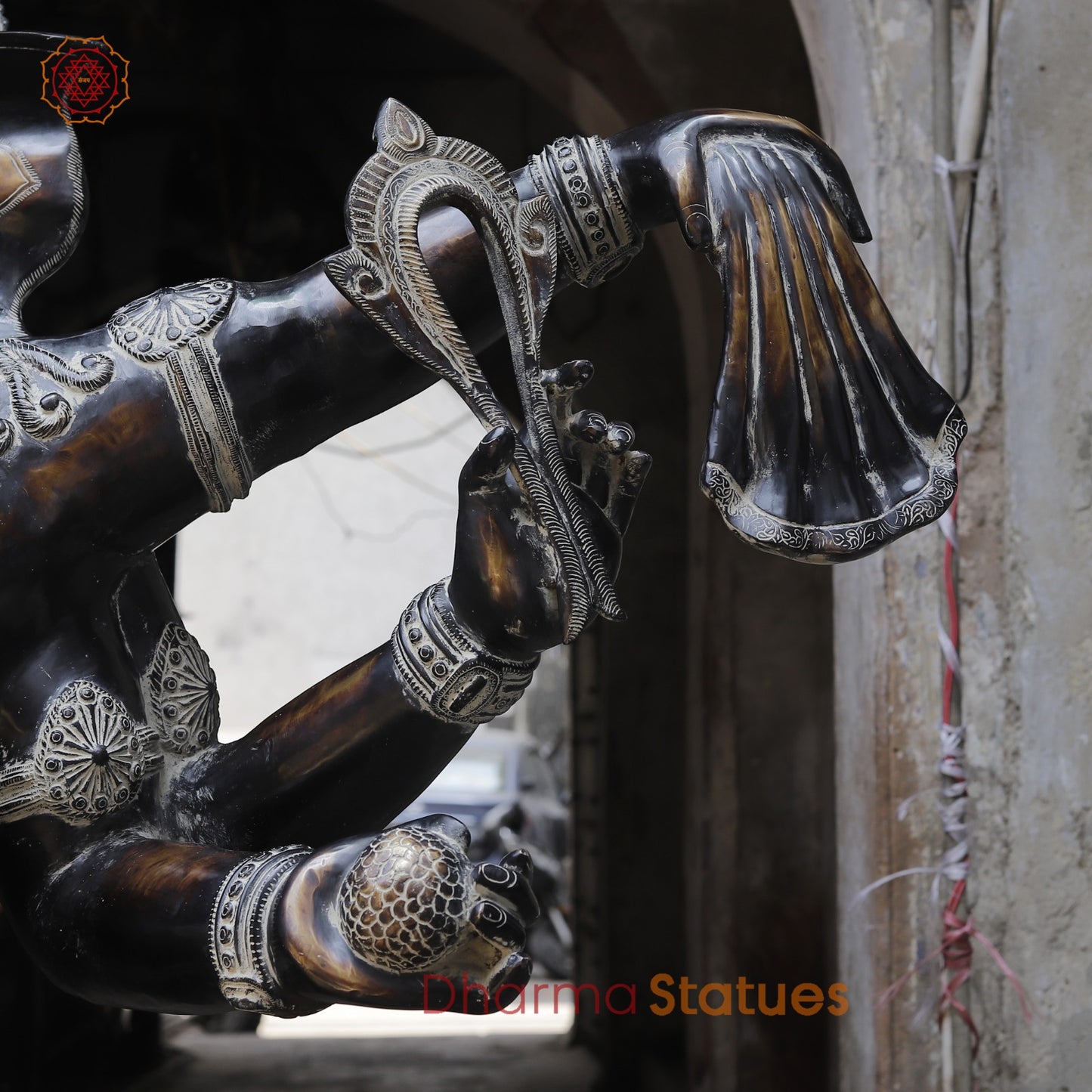 Brass Dancing Ganesh Fine, Antique Copper And Bronze Finish 82”