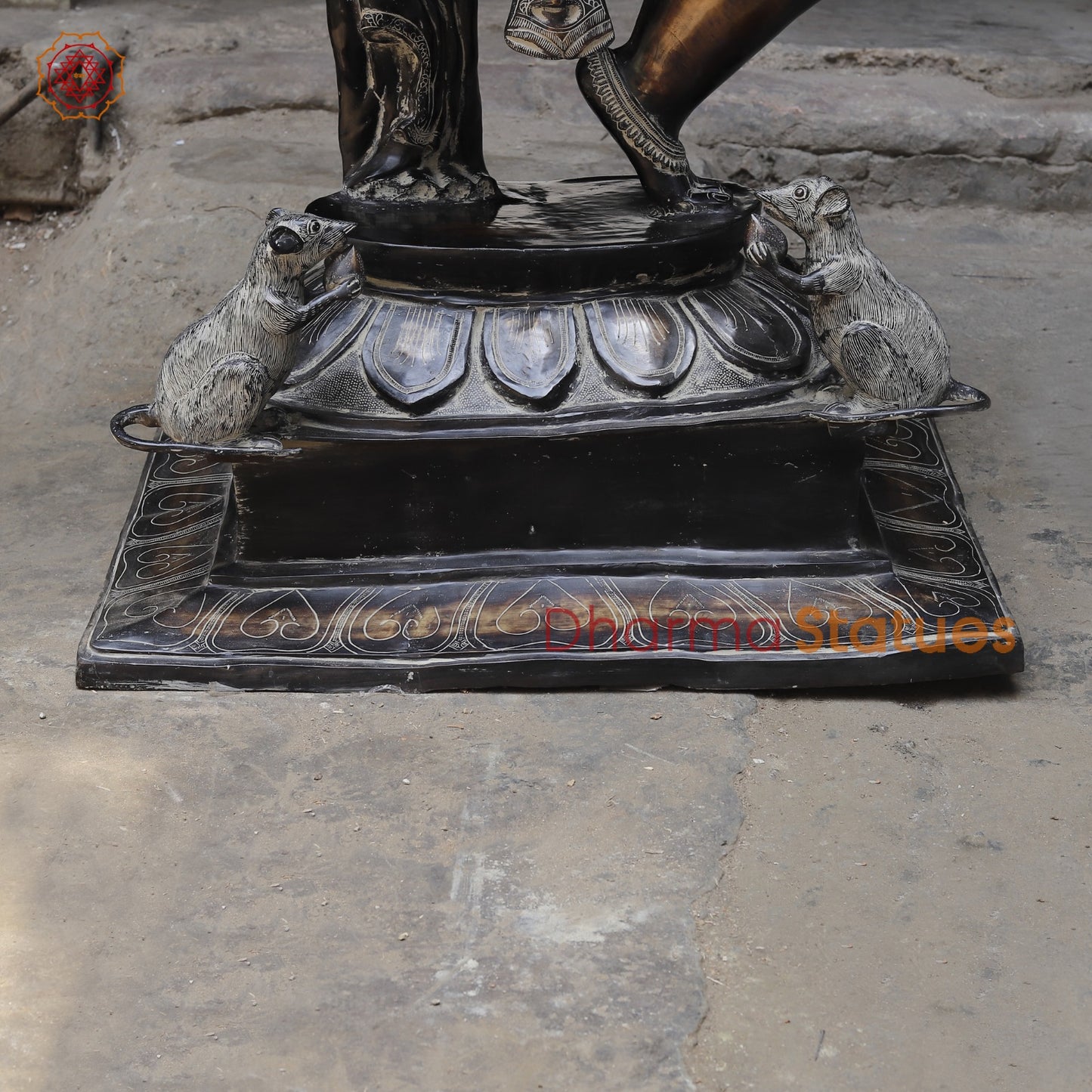 Brass Dancing Ganesh Fine, Antique Copper And Bronze Finish 82”