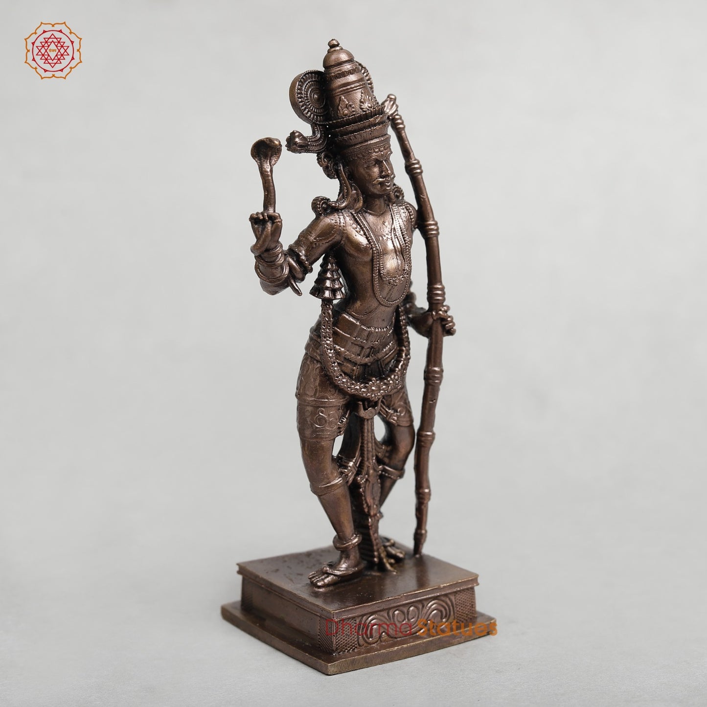 Copper Kiratha Shiva Standing Fine 6”
