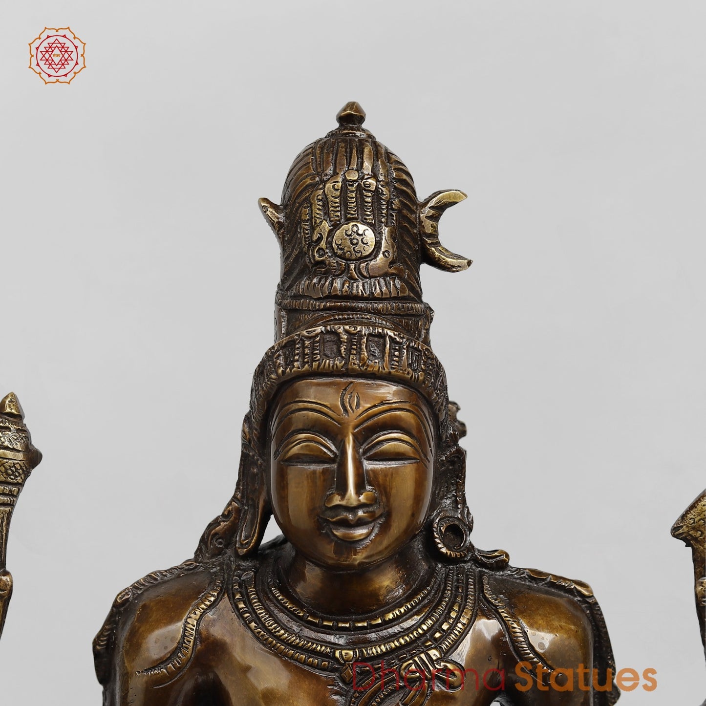 Brass Shiva Seated Fine, Copper Finish 15”