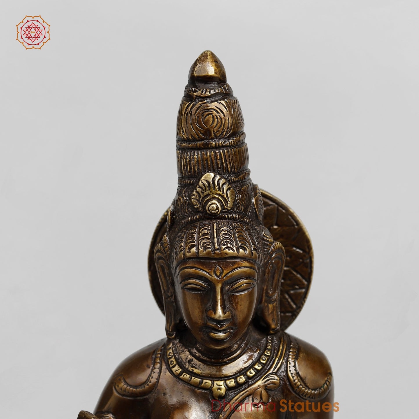 Brass Parwati (Uma) Seated, Copper Finish 13”