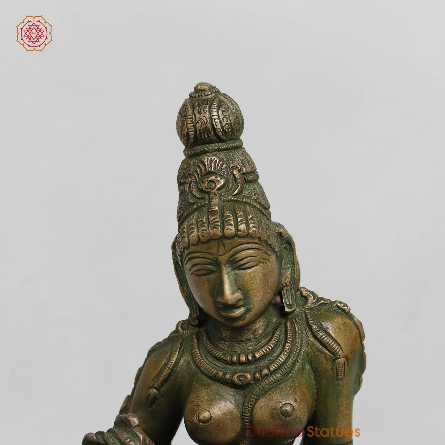 Brass Parwati (Uma) Seated Fine, Bronze Finish 10”