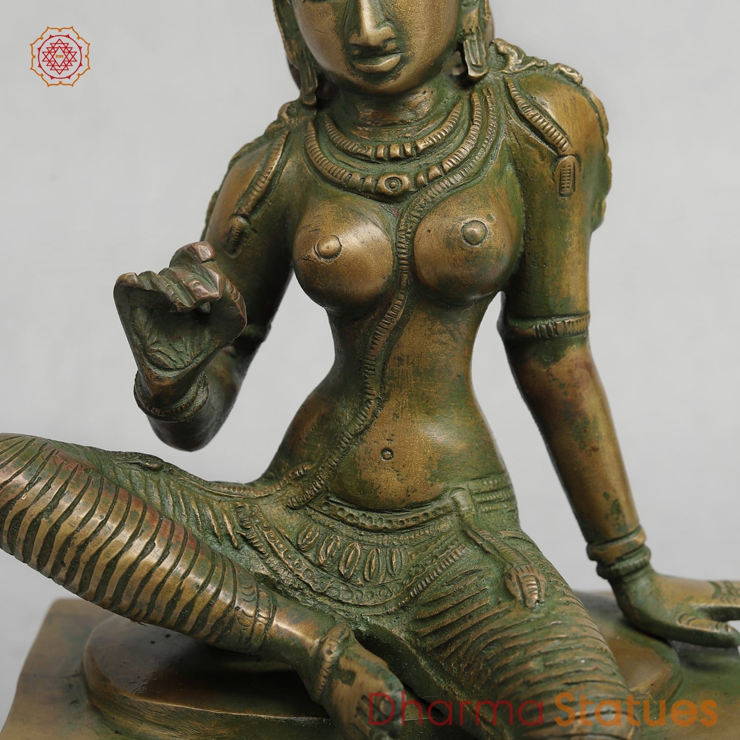 Brass Parwati (Uma) Seated Fine, Bronze Finish 10”