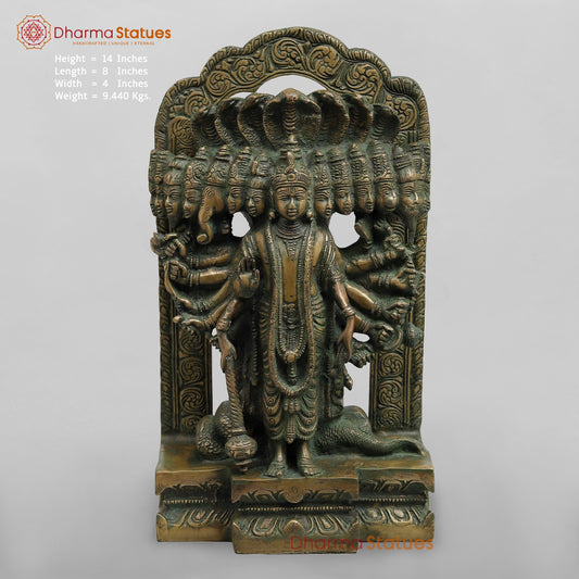 Brass Urli with Kalpvriskh Fine, Copper finish 13.5”