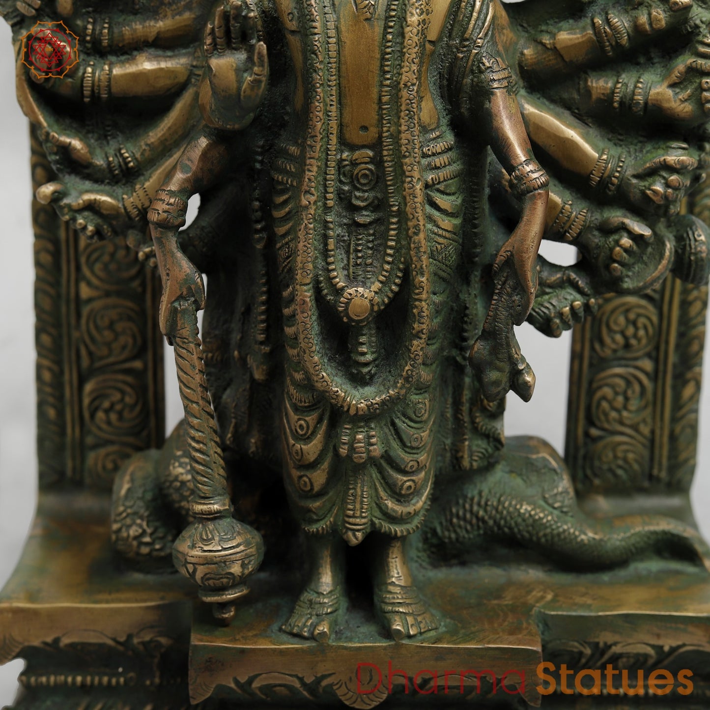 Brass Urli with Kalpvriskh Fine, Copper finish 13.5”