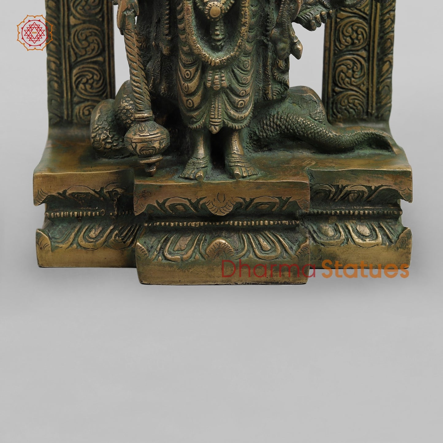 Brass Urli with Kalpvriskh Fine, Copper finish 13.5”