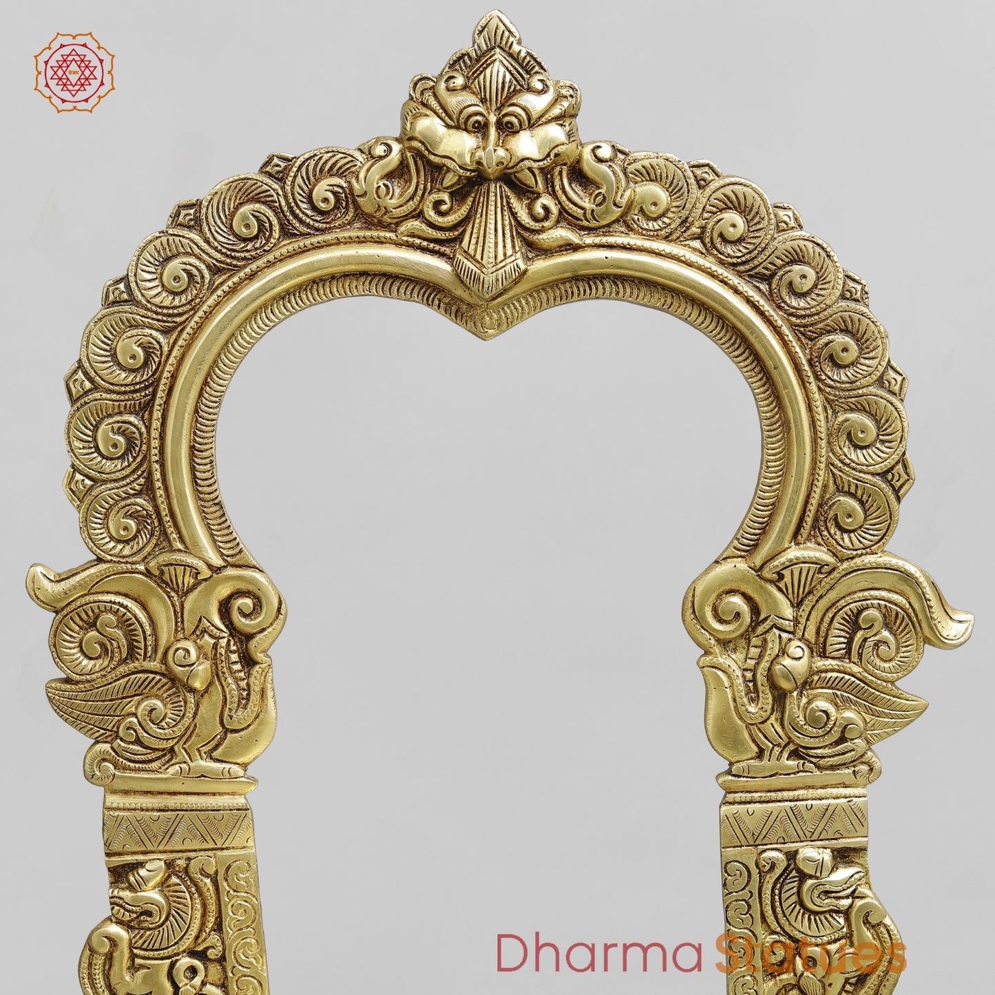 Brass Aasan with Arch For idols, Speacial Gold finish 18”