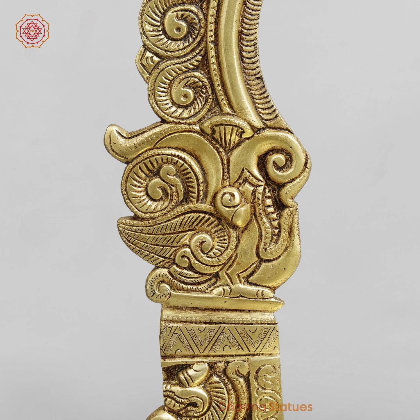 Brass Aasan with Arch For idols, Speacial Gold finish 18”