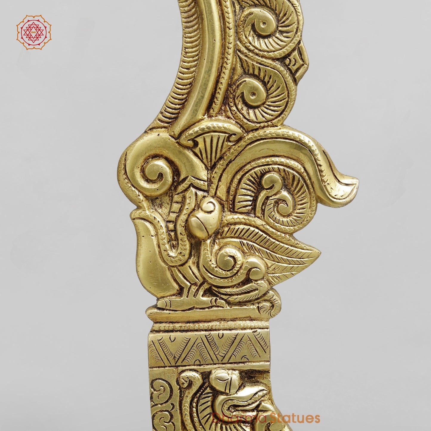 Brass Aasan with Arch For idols, Speacial Gold finish 18”