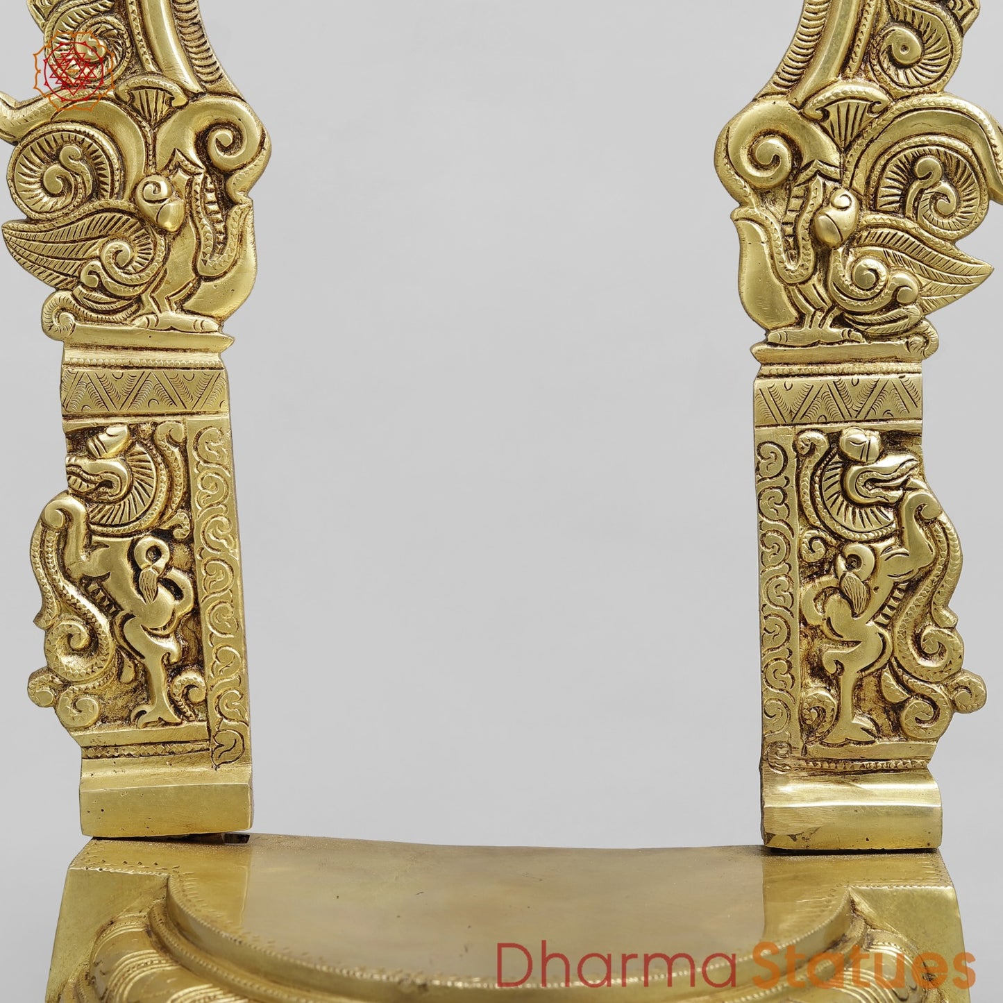 Brass Aasan with Arch For idols, Speacial Gold finish 18”