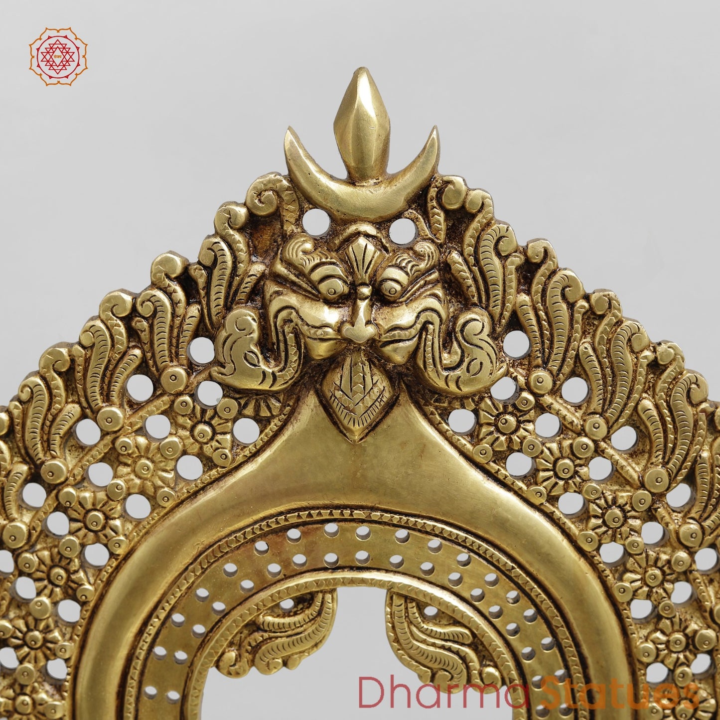 Brass Aasan with Arch For idols, Speacial Gold finish 15”