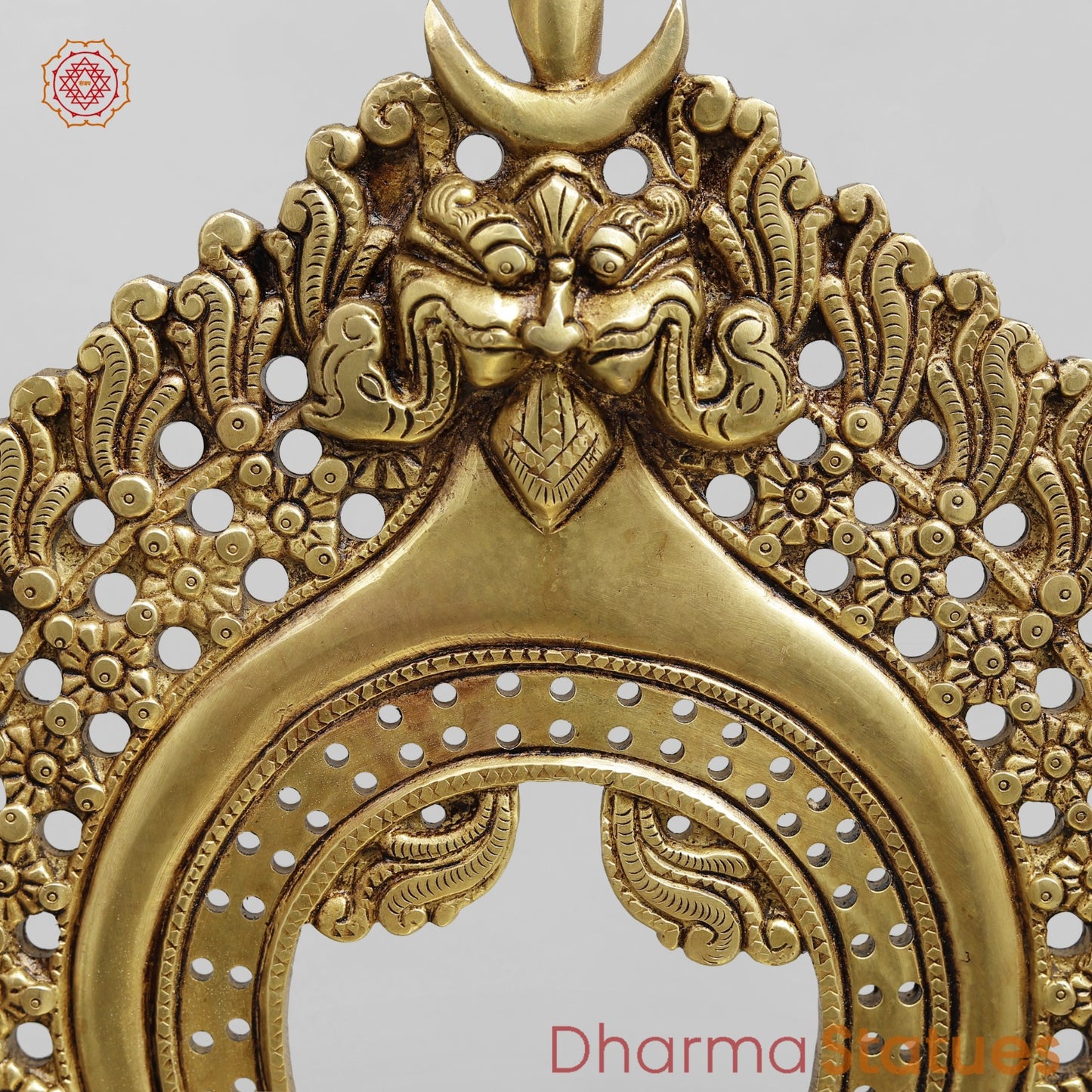 Brass Aasan with Arch For idols, Speacial Gold finish 15”