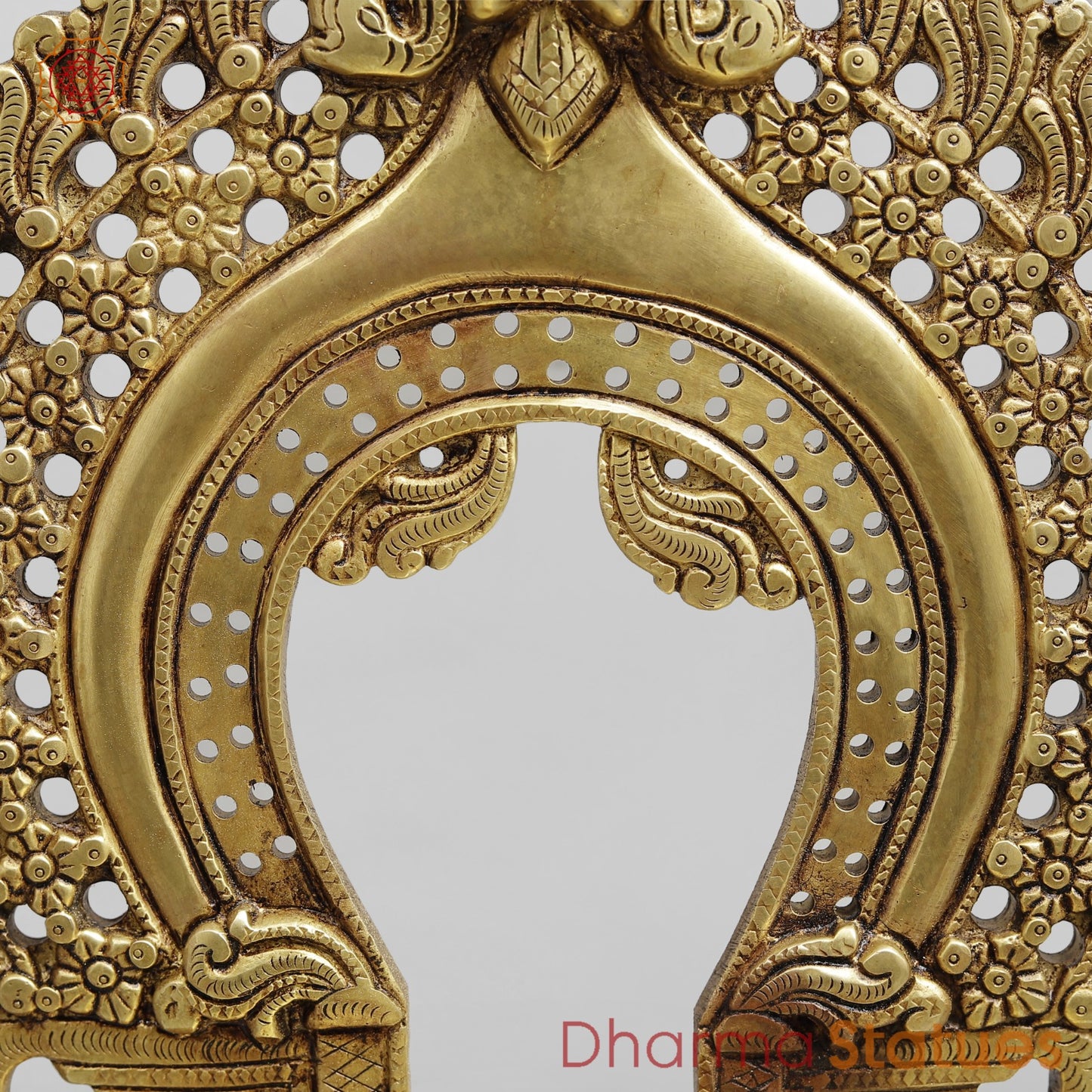 Brass Aasan with Arch For idols, Speacial Gold finish 15”