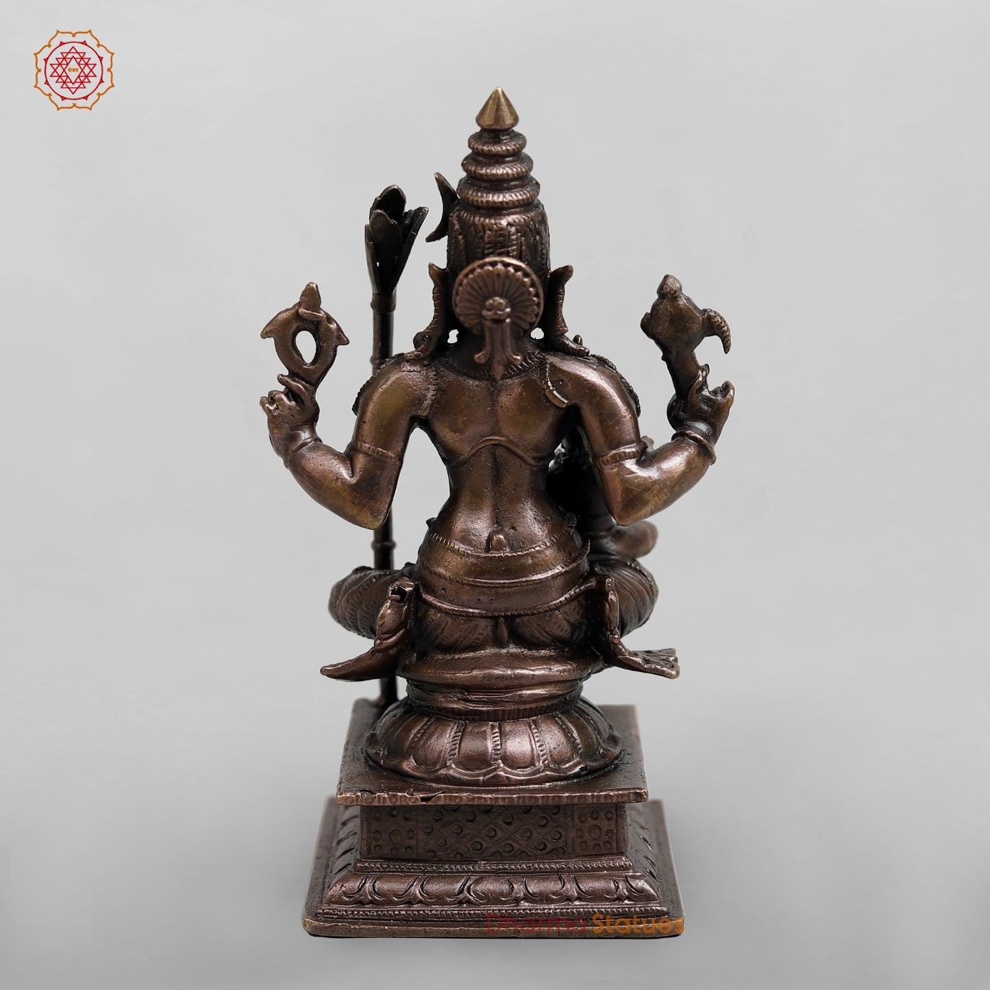 Copper Lalita Devi with Balambikai Tripura Sundari 4.5"
