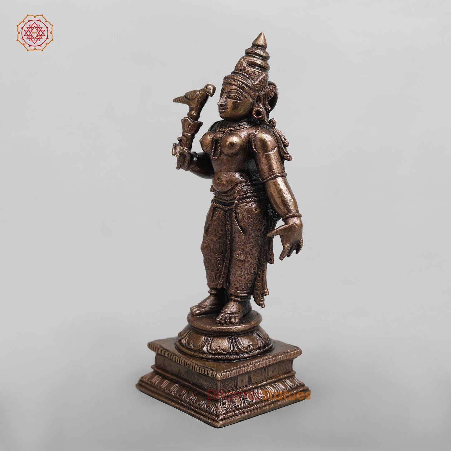 Copper Meenakshi standing fine 4.5”