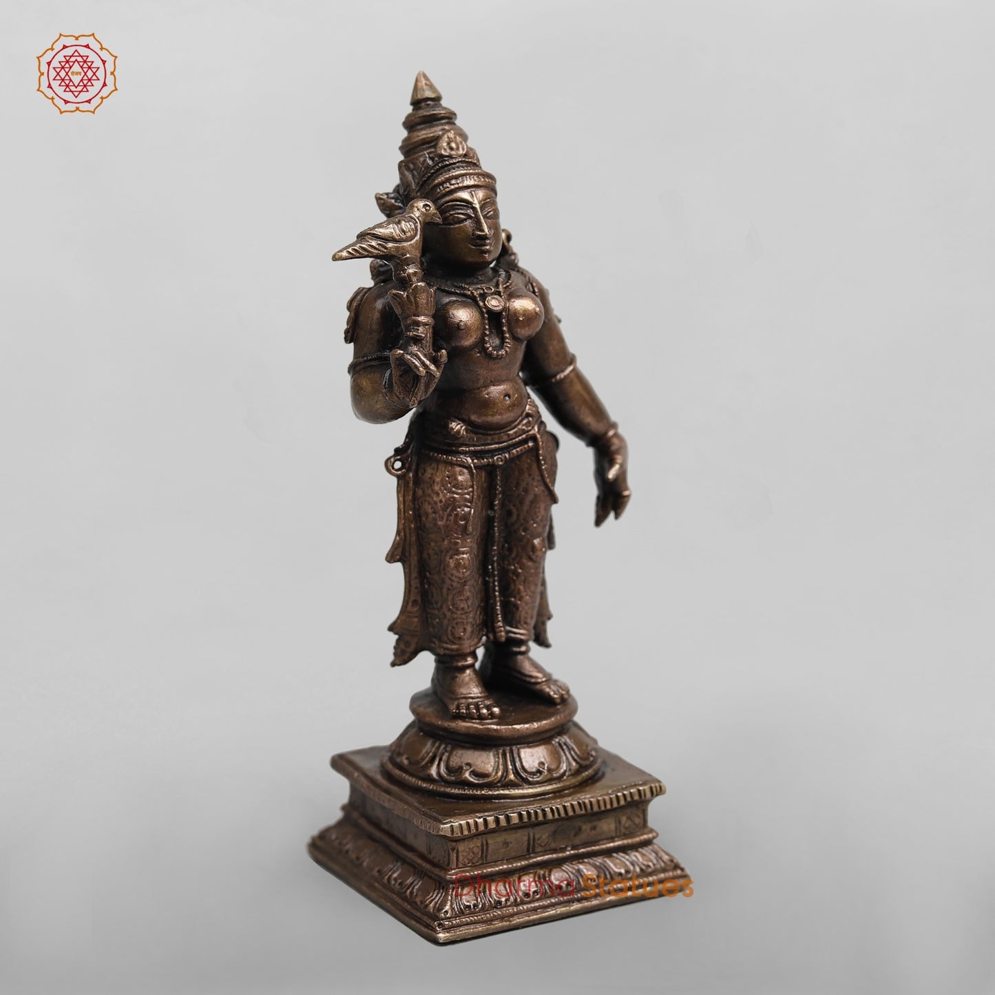 Copper Meenakshi standing fine 4.5”