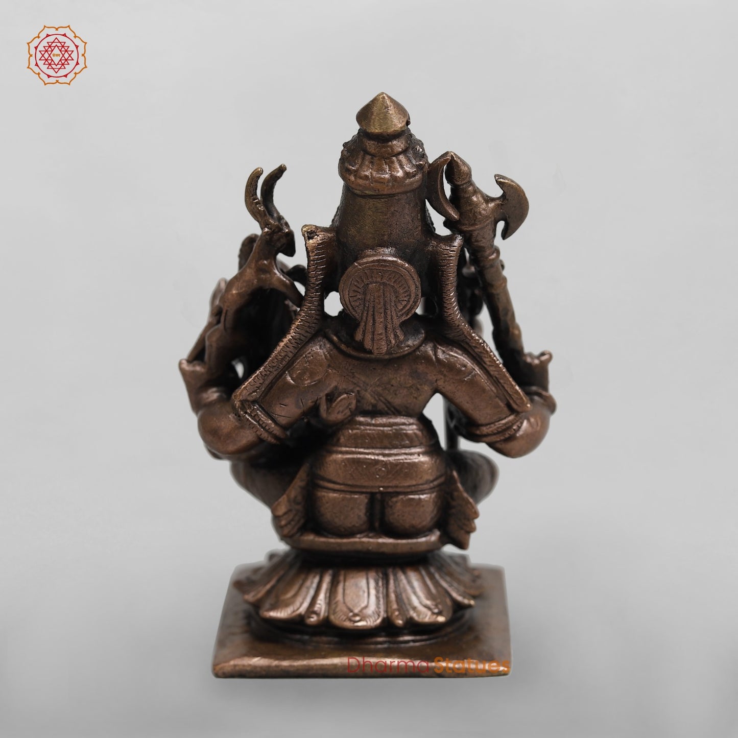 Copper Shiva Parwati seated fine 3”