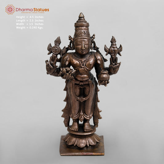 Copper Dhanwantri standing Fine 4.5”