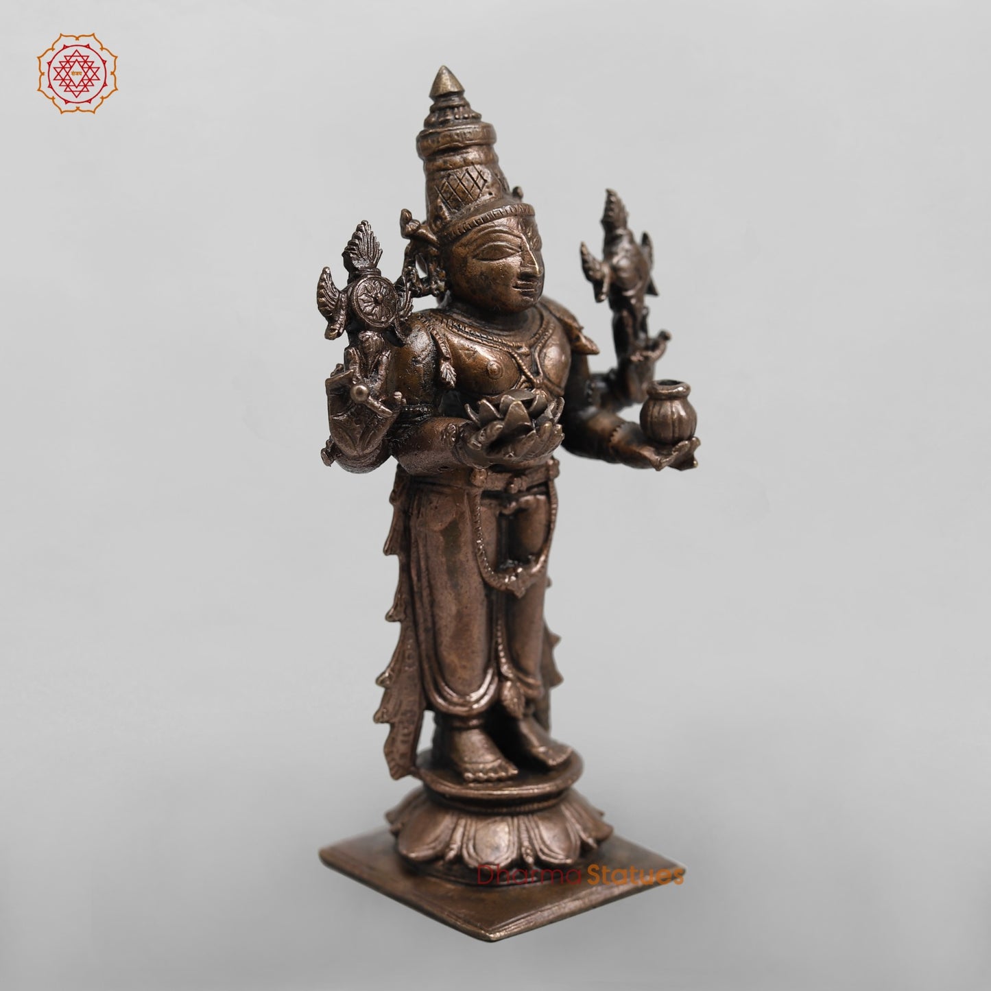 Copper Dhanwantri standing Fine 4.5”