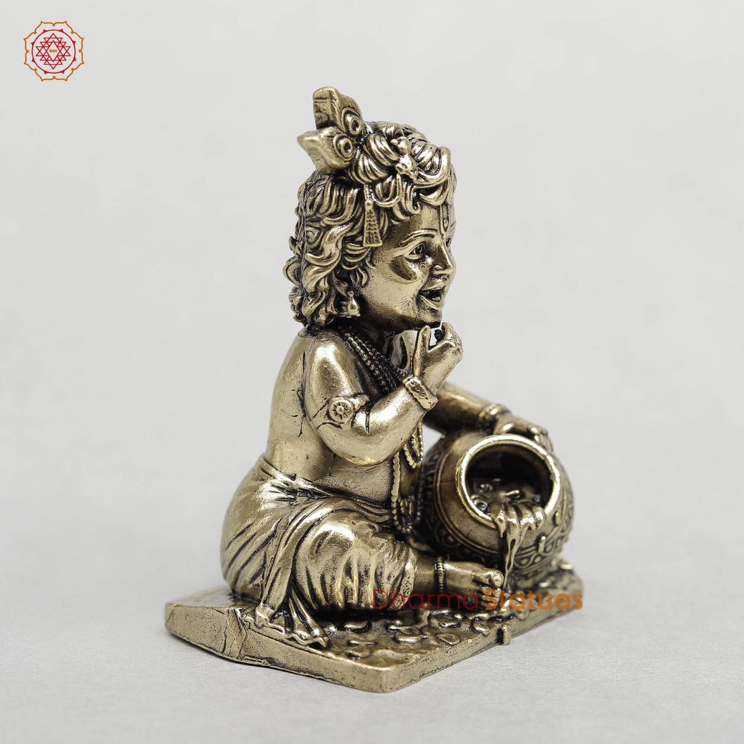Brass Butter Krishna Fine 4”