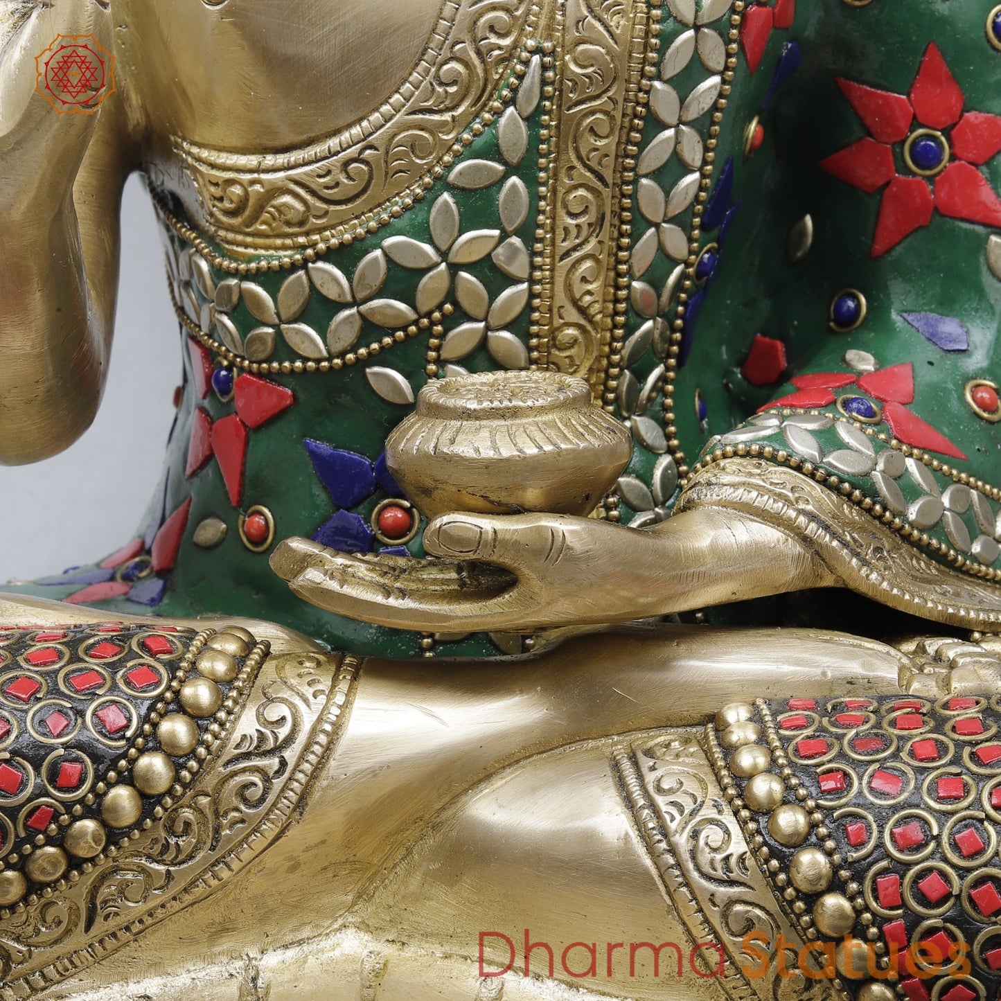 Brass Buddha Tree Fine, Stone work 20.5”