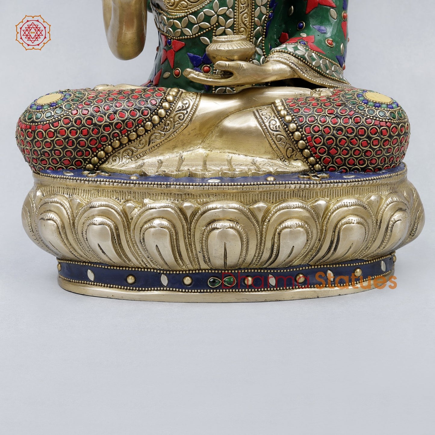 Brass Buddha Tree Fine, Stone work 20.5”