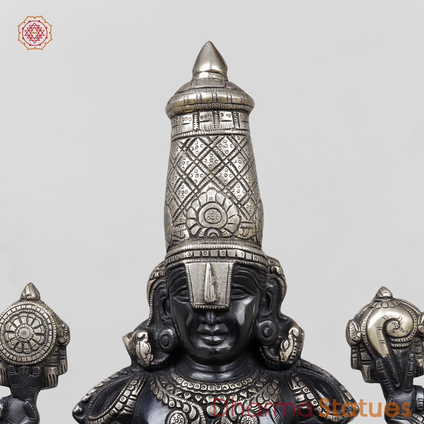 Brass Balaji Standing Fine, Black and Smooth Finish 33”
