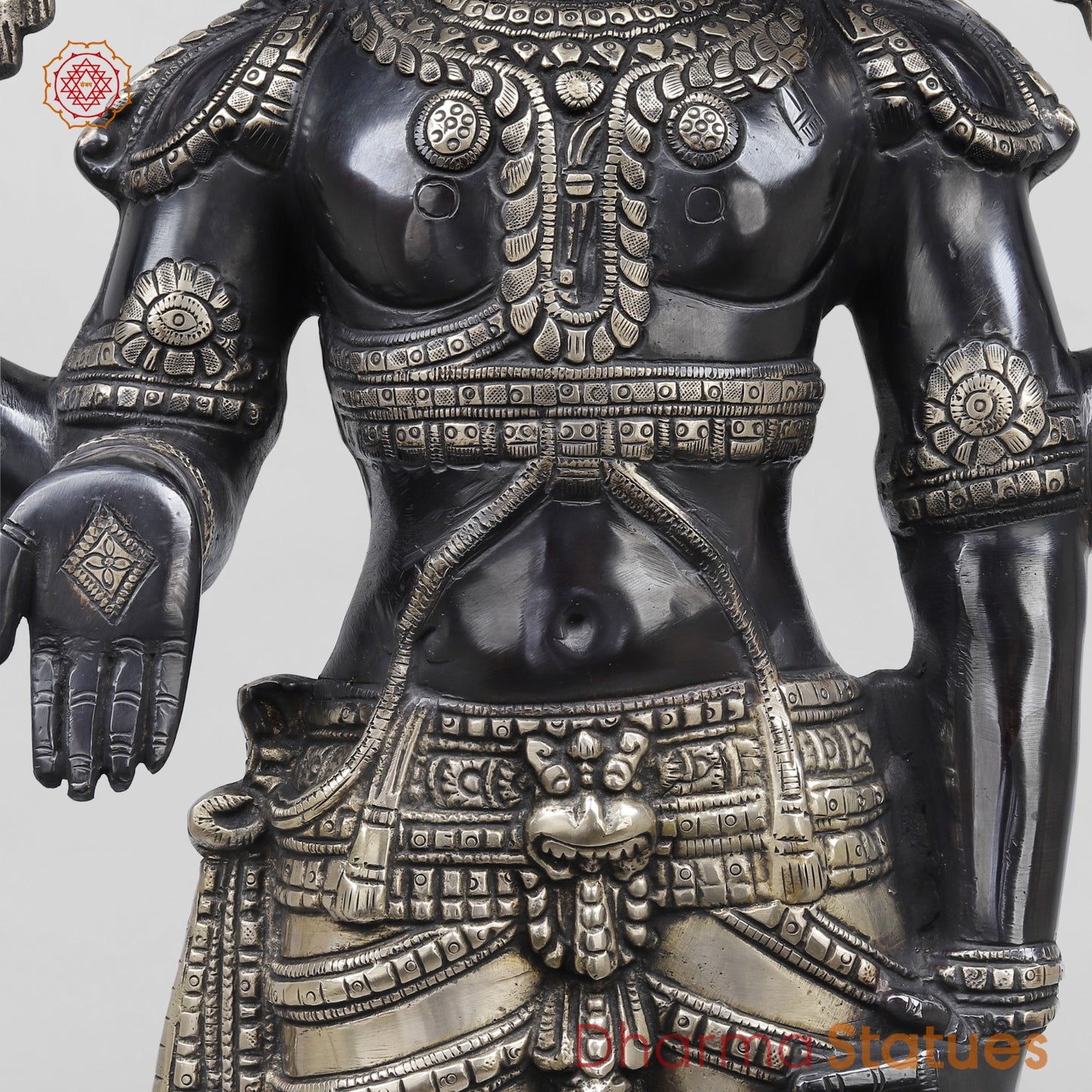 Brass Balaji Standing Fine, Black and Smooth Finish 33”