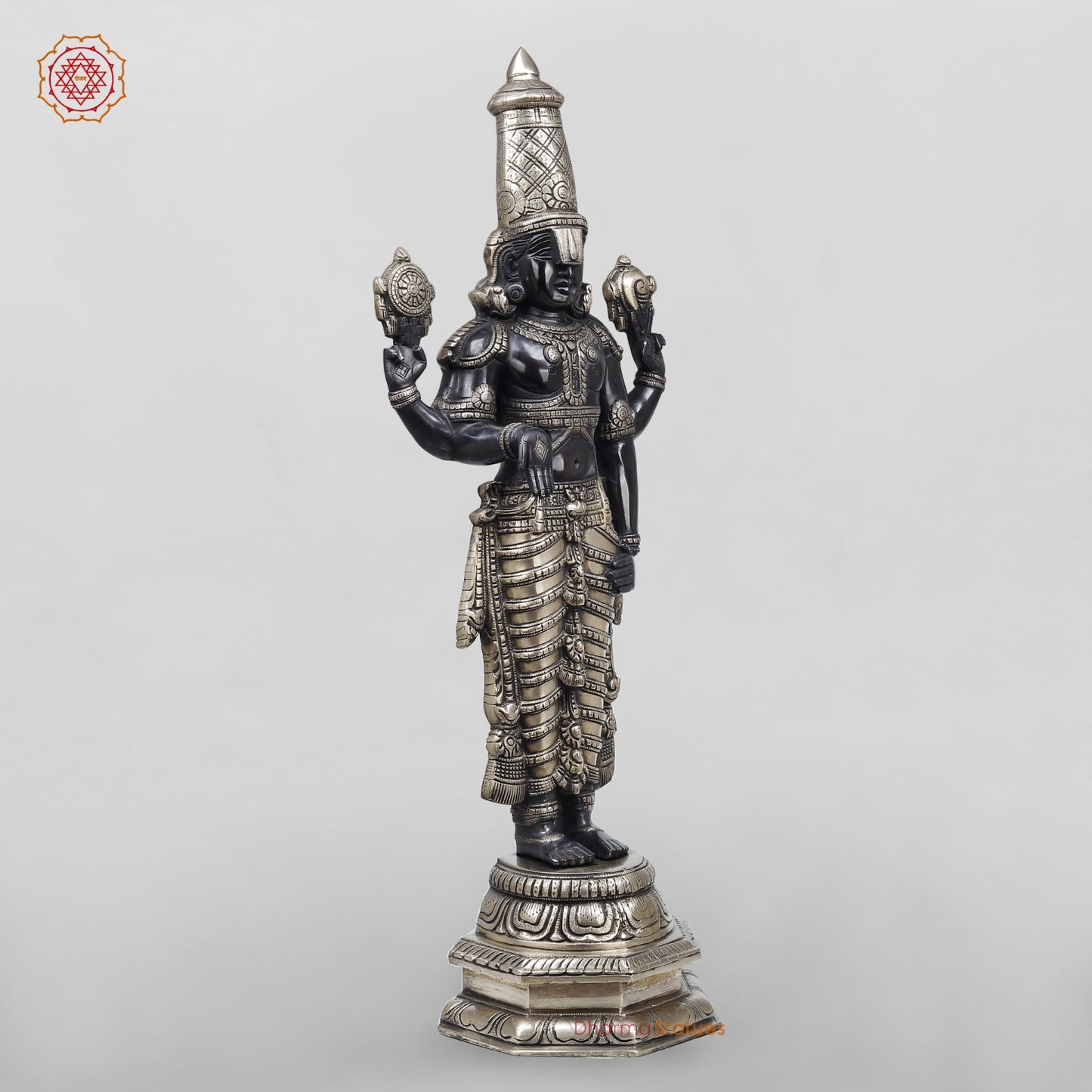 Brass Balaji Standing Fine, Black and Smooth Finish 33”