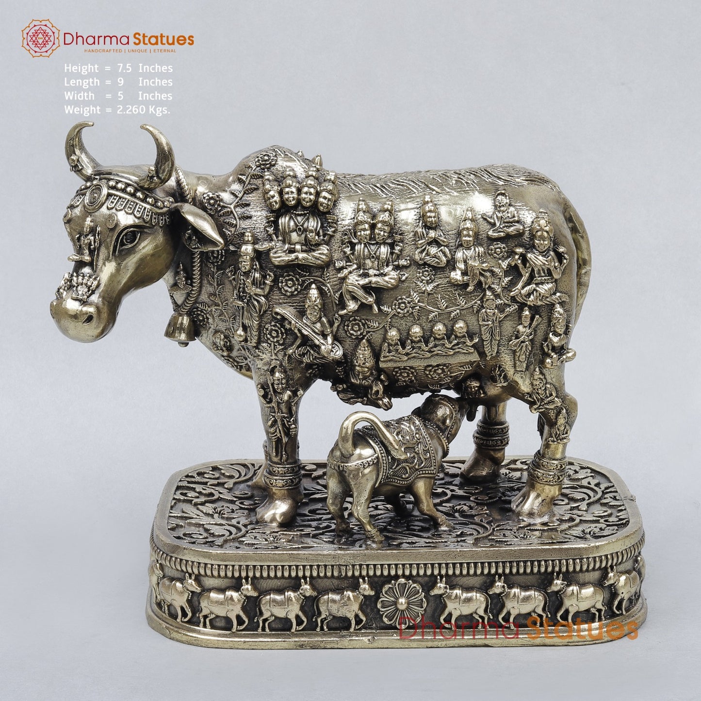 Brass Cow Calf with Universe God’s Fine 9”