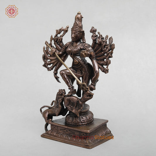 Copper Mahishasur Durga Fine 8”