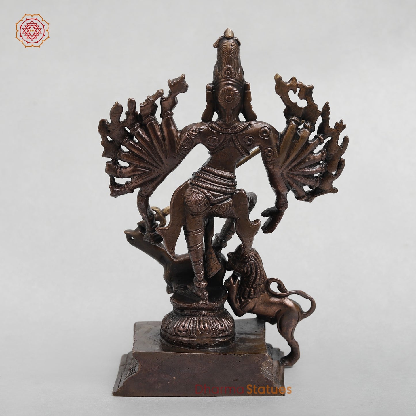 Copper Mahishasur Durga Fine 8”