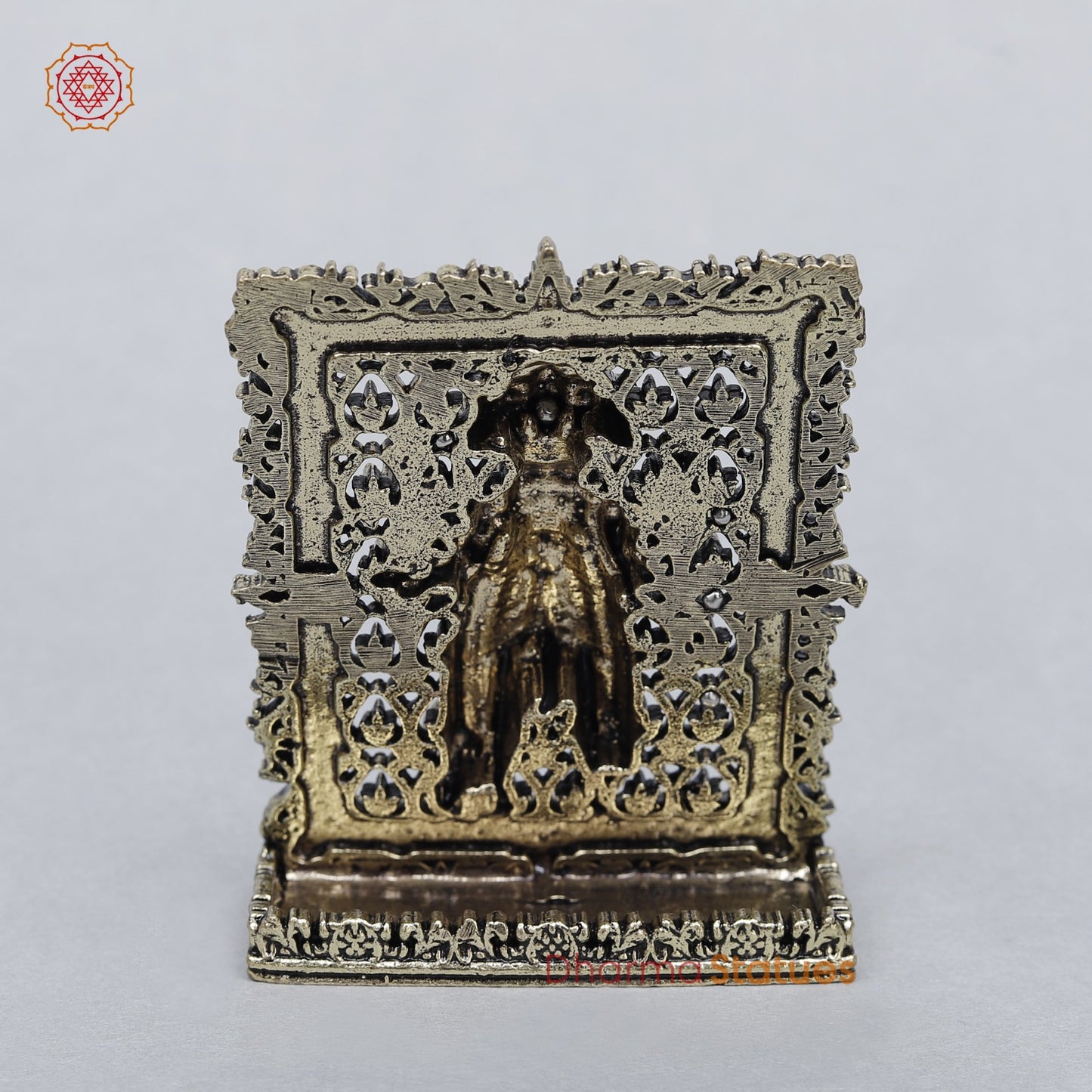 Brass Panchmukhi Hanuman Frame Fine 3” (suitable for Car Dashboard)