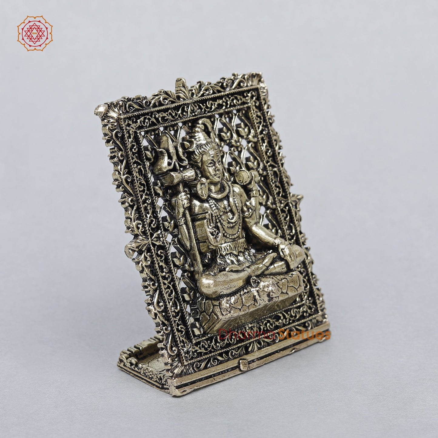 Brass Shiva Seated Frame Fine 3” (suitable for Car Dashboard)