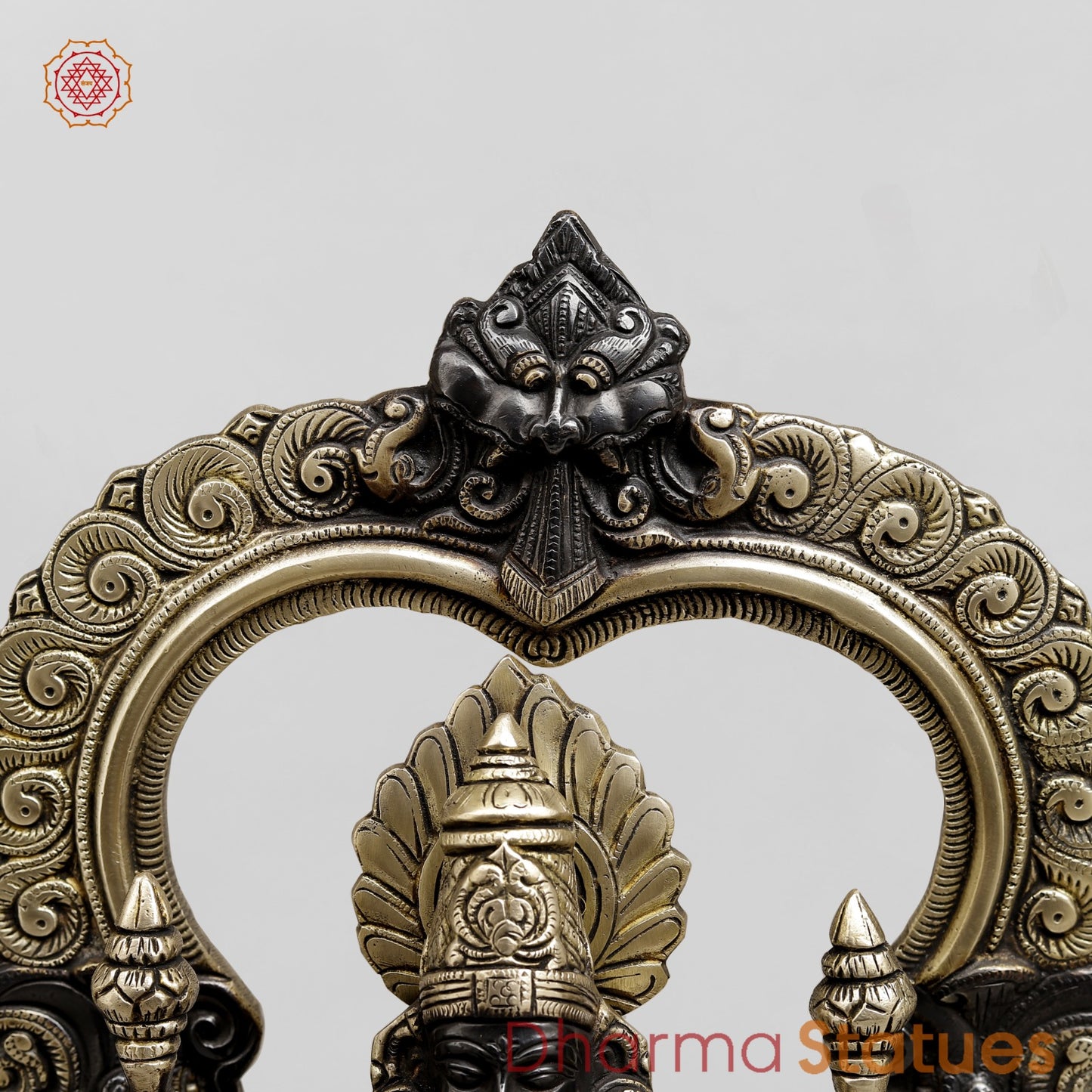 Brass Lakshmi seated (Padmavati) Fine, Black and Smooth Finish 17”