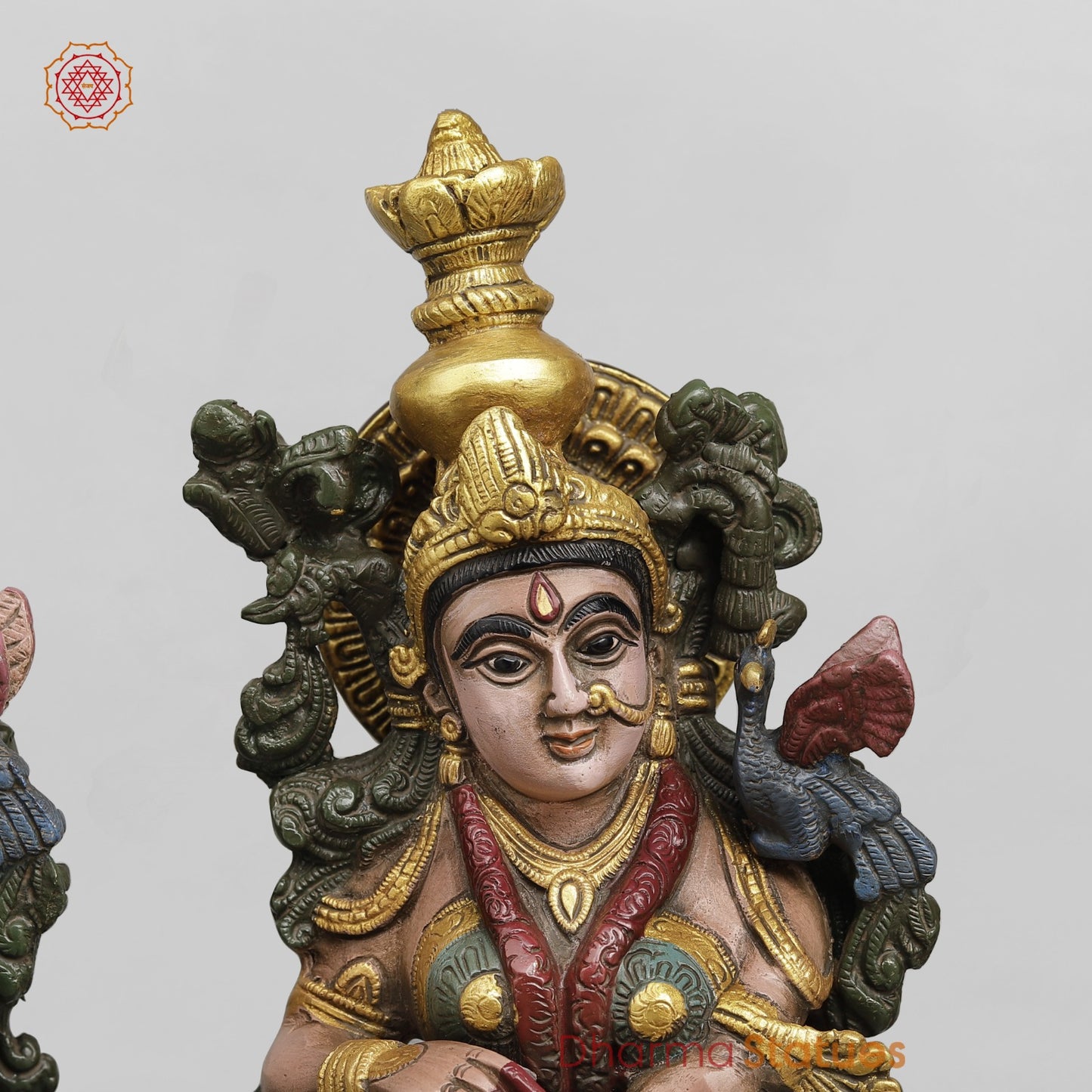 Brass Radha Krishna Standing Fine, Handpainted Finish 20”