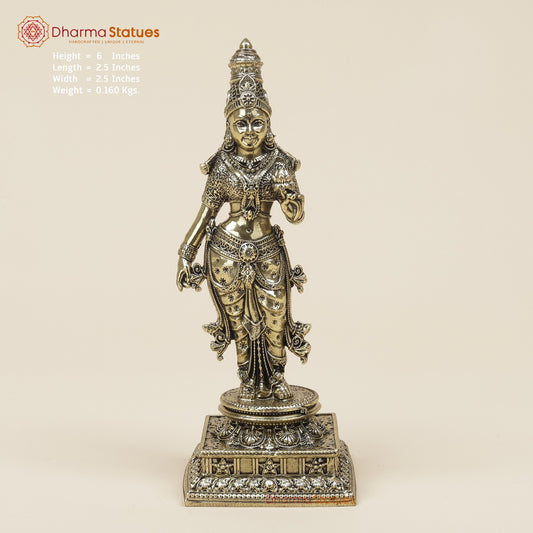Brass Parwati standing Fine 6”