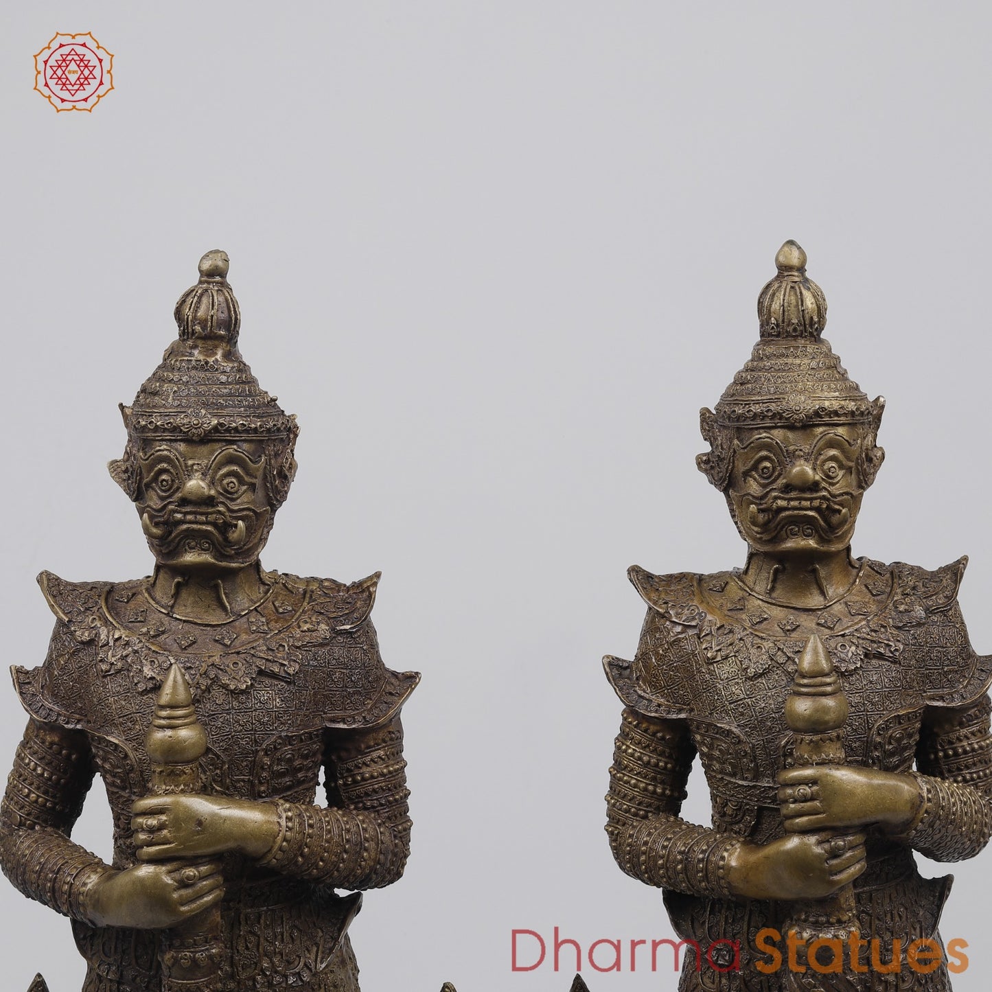 Bronze Thai Vessavaṇa (Gaurds Of Thai Temple), Copper Finish 22” Origin-Nakhon Pathom, Thailand