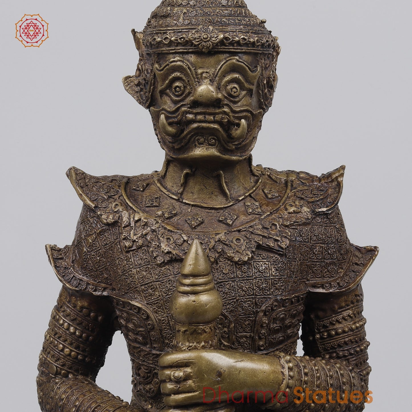 Bronze Thai Vessavaṇa (Gaurds Of Thai Temple), Copper Finish 22” Origin-Nakhon Pathom, Thailand