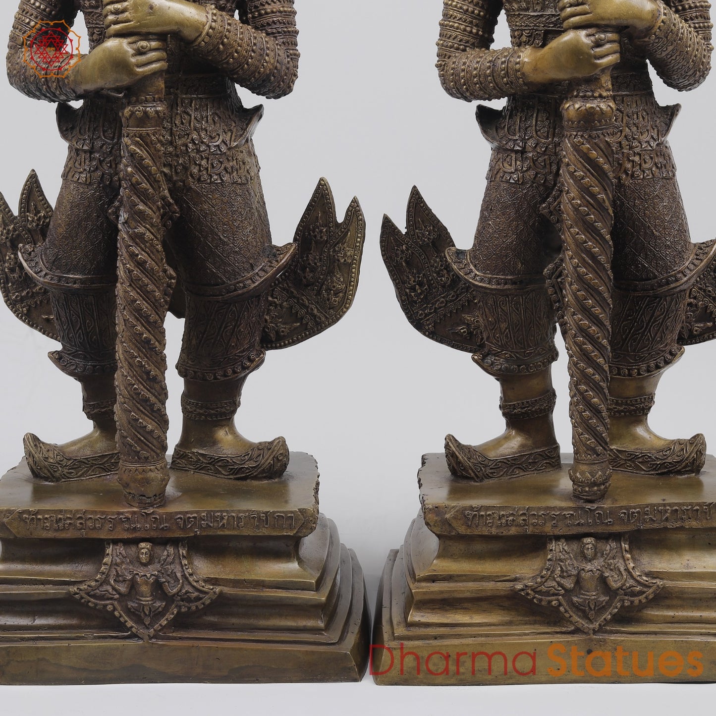 Bronze Thai Vessavaṇa (Gaurds Of Thai Temple), Copper Finish 22” Origin-Nakhon Pathom, Thailand