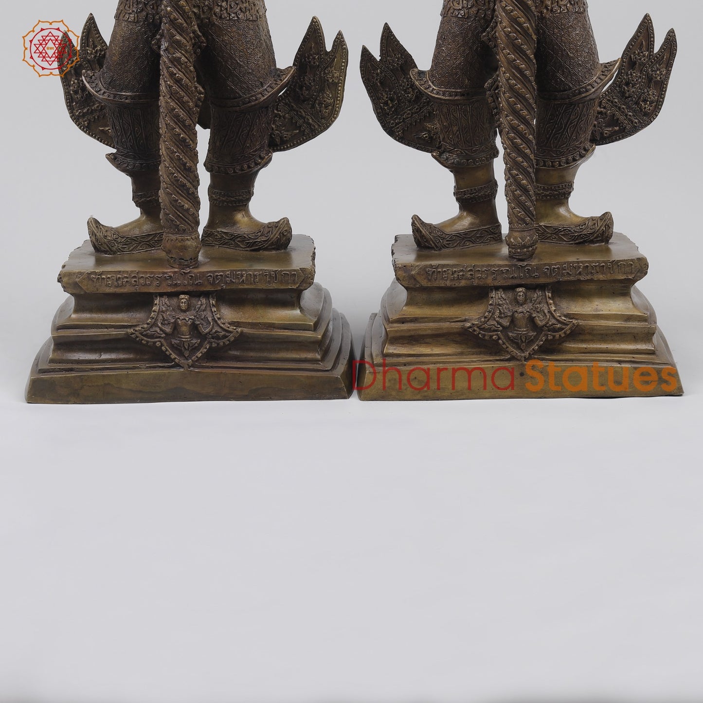 Bronze Thai Vessavaṇa (Gaurds Of Thai Temple), Copper Finish 22” Origin-Nakhon Pathom, Thailand