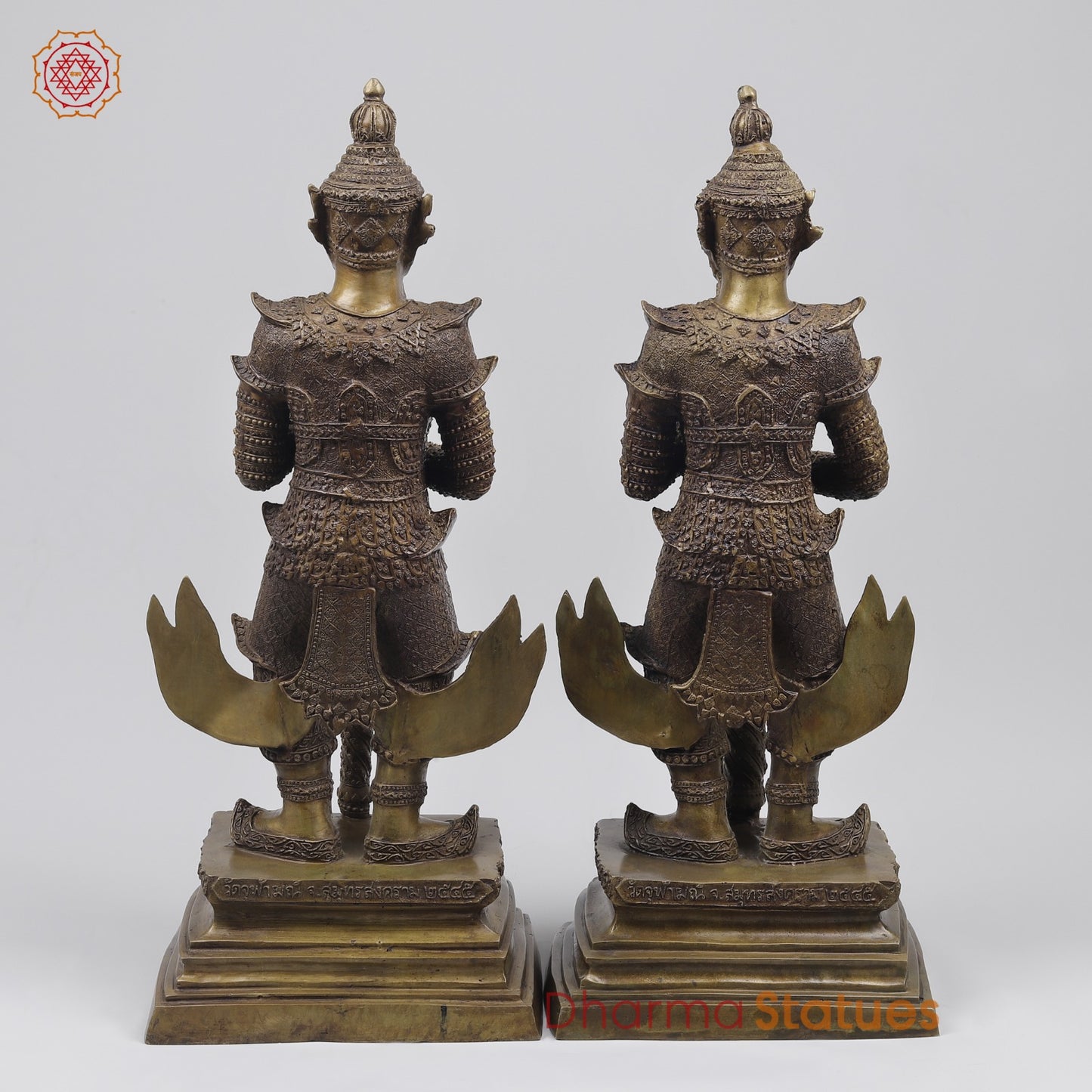 Bronze Thai Vessavaṇa (Gaurds Of Thai Temple), Copper Finish 22” Origin-Nakhon Pathom, Thailand