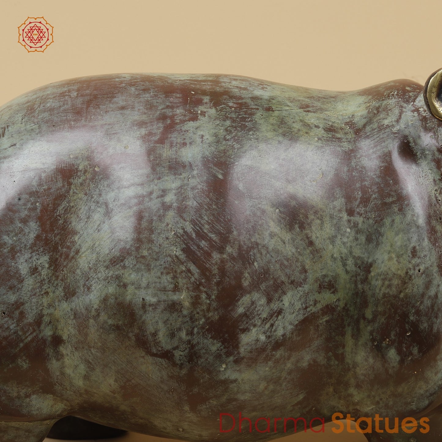 Bronze Exotic Hippopotamus Fine, Copper Rustic Finish 17” Origin - Java, Indonesia