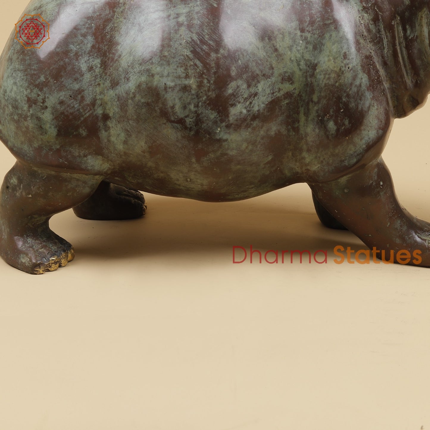 Bronze Exotic Hippopotamus Fine, Copper Rustic Finish 17” Origin - Java, Indonesia