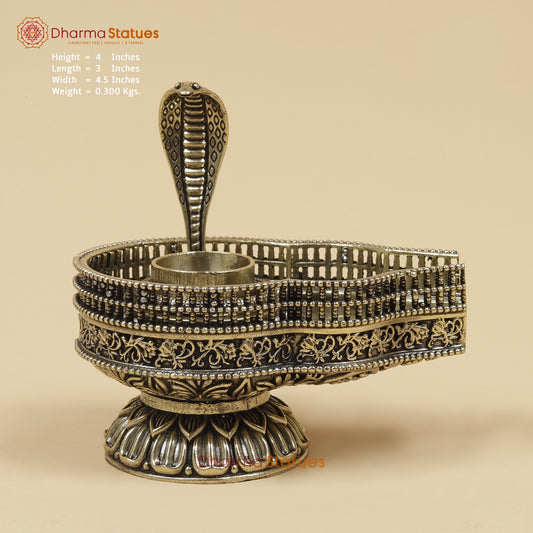 Brass Jaldhari with Snake fine 4”